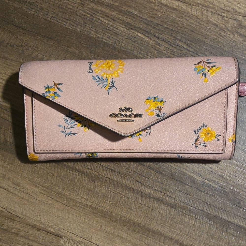 Coach Pink Floral Women's Wallet